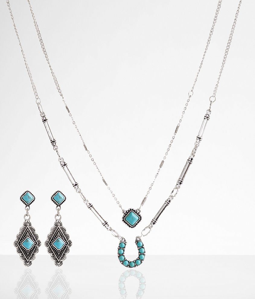 boutique by BKE Western Earring & Necklace Set