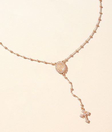 boutique by BKE Cross Y-Necklace front view