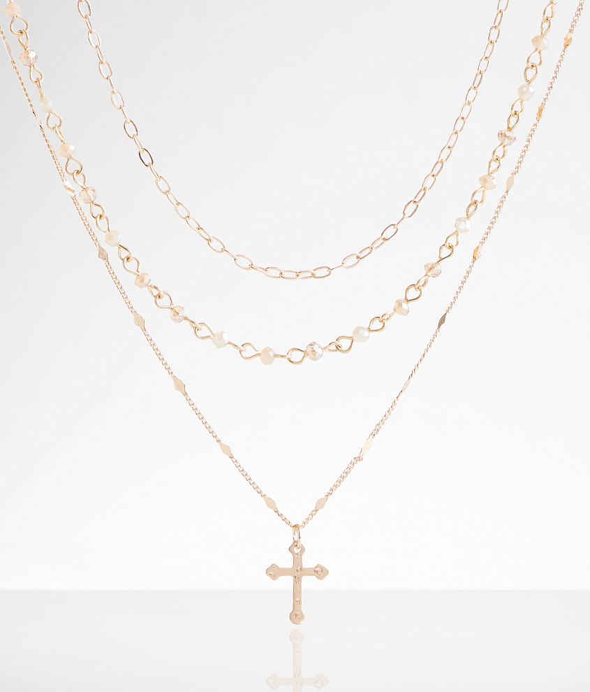 boutique by BKE 3 Pack Cross Necklace Set