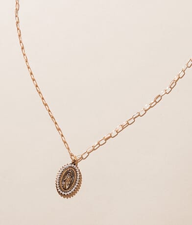 boutique by BKE Rhinestone Pendant Necklace front view