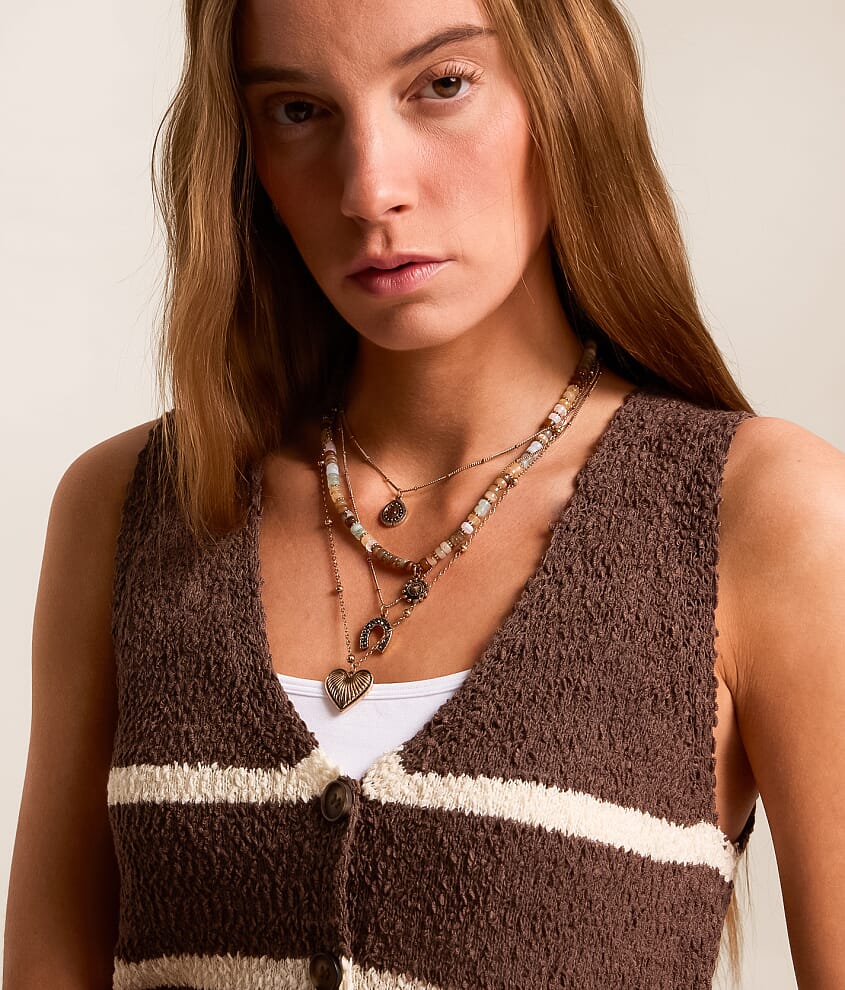 4 Pack Multi Charm Necklace Set