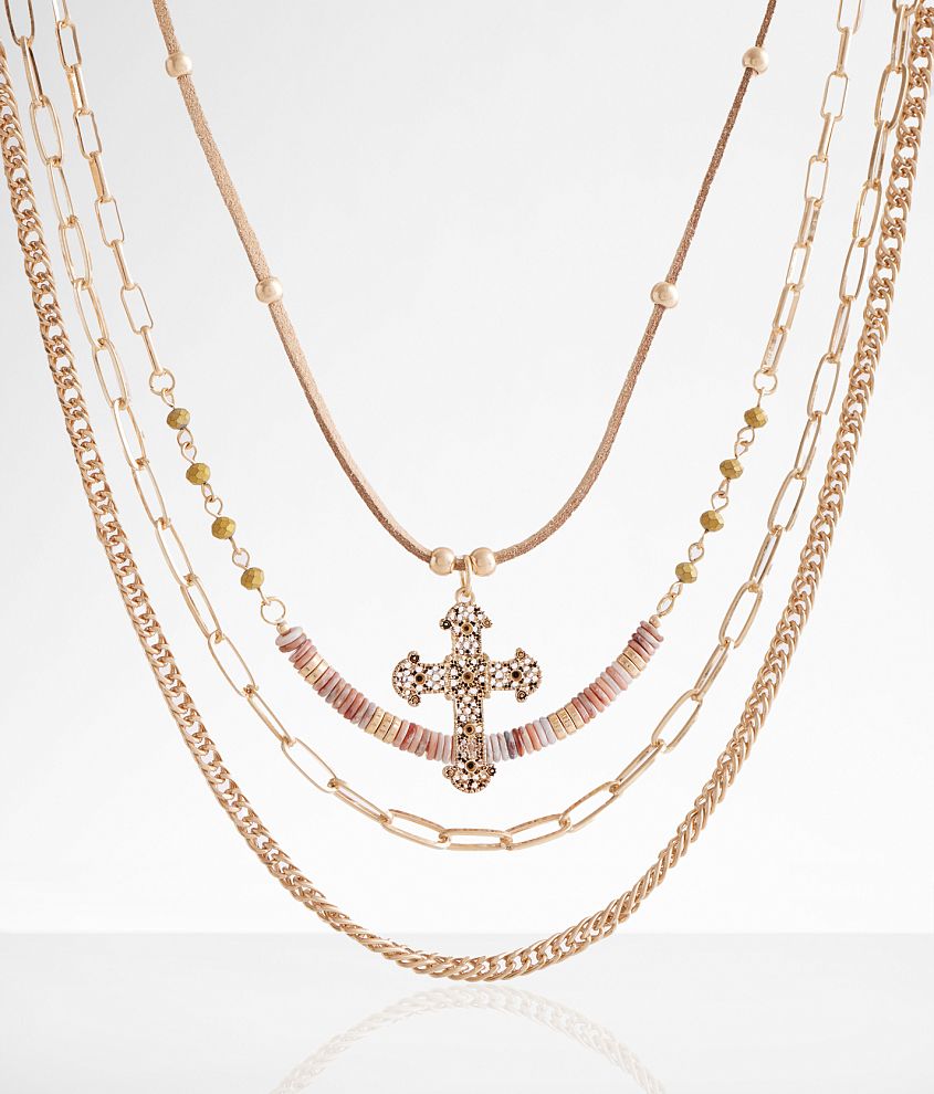 boutique by BKE 3 Pack Cross Necklace Set