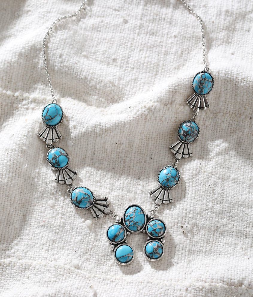 Sterling & Stitch Turquoise Stone Necklace - Women's Jewelry in ...