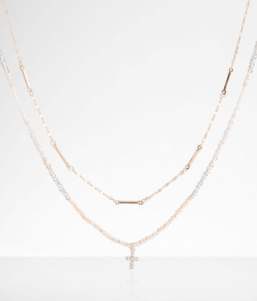 boutique by BKE 2 Pack Cross Necklace Set