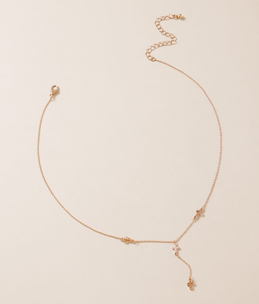 Glitz Multi Cross Necklace