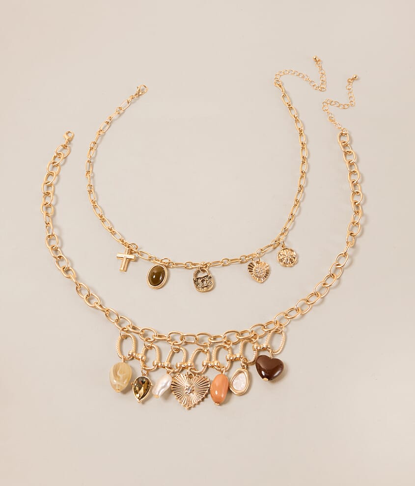 2 Pack Charm Necklace Set