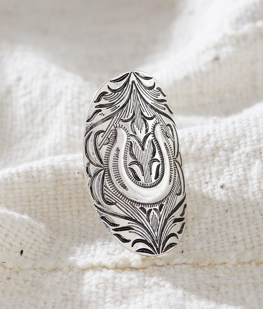 Sterling &#38; Stitch Western Statement Ring front view