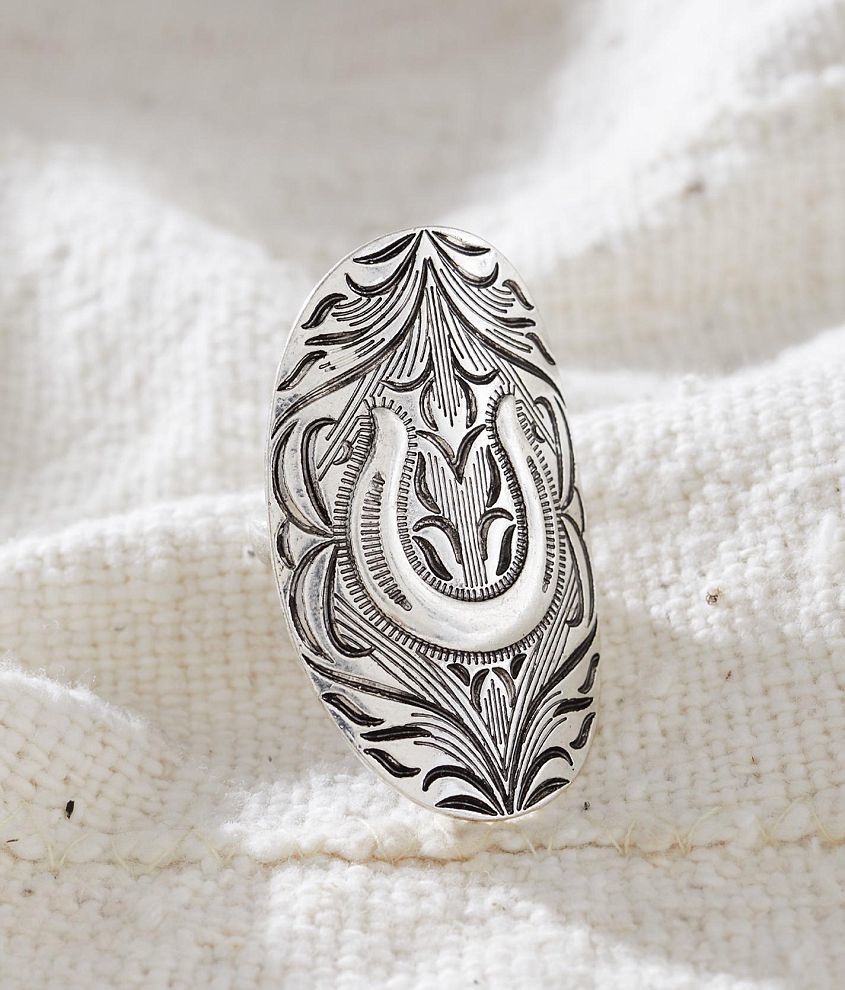 Sterling & Stitch Western Statement Ring - Silver , Women's