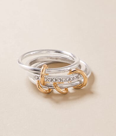 boutique by BKE Triple Stacked Ring front view