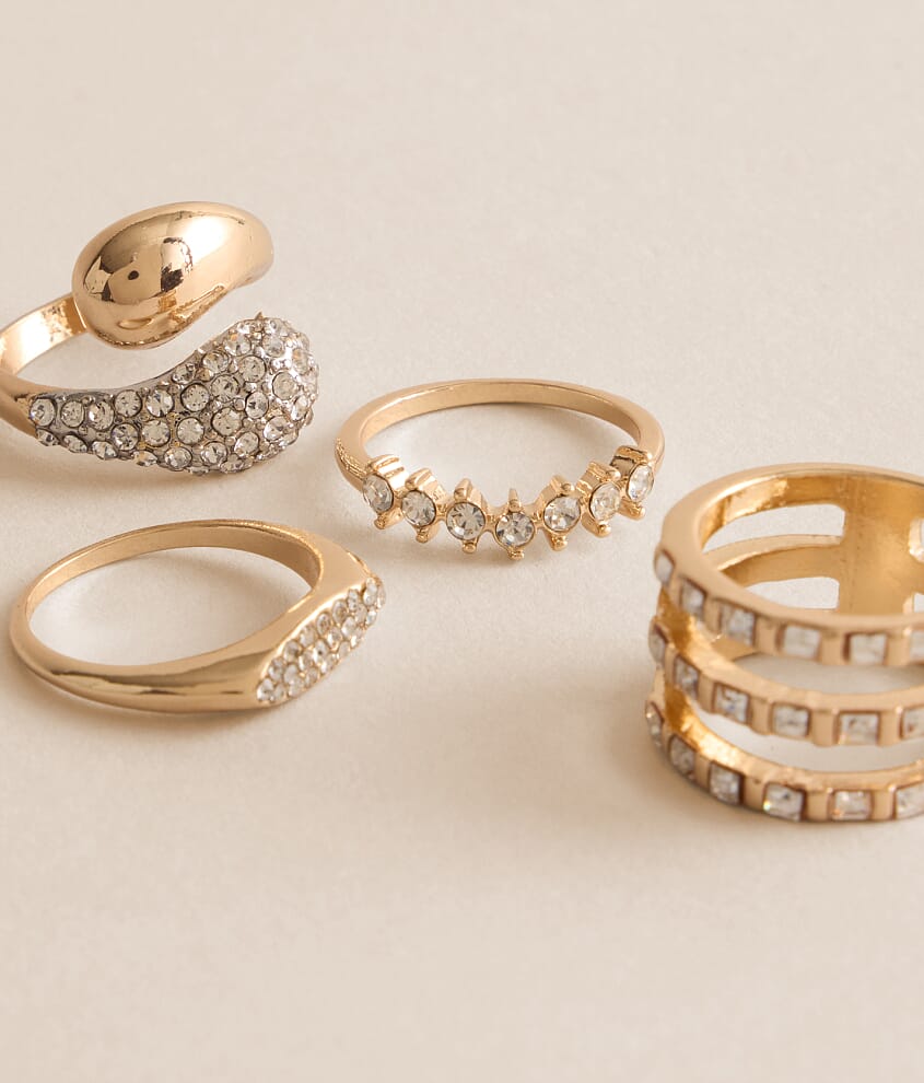 4 Pack Glitz Ring Set - thumbnail 2