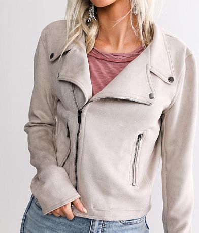 Shinestar Faux Suede Moto Jacket MISC_DETAIL_1