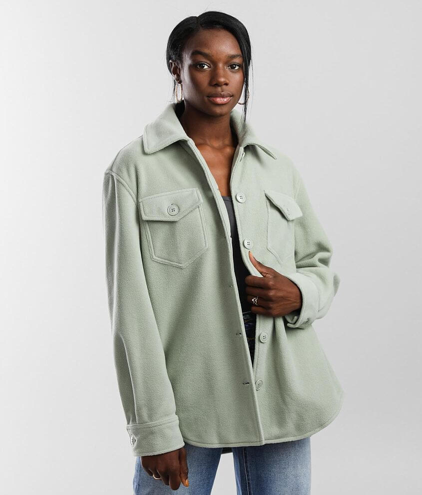 Shinestar Fleece Shacket - Women's Coats/Jackets in Seafoam | Buckle