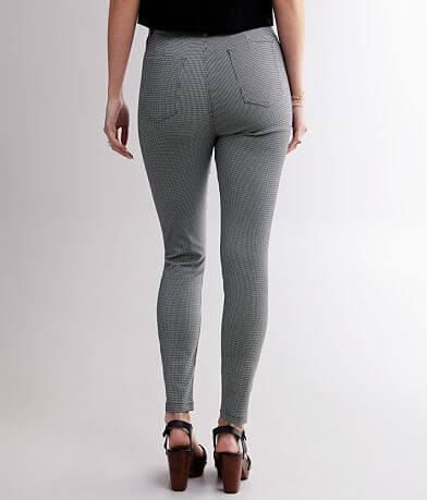 Shinestar High Rise Plaid Stretch Pant back view