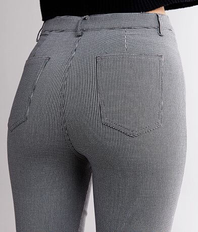 Shinestar High Rise Plaid Stretch Pant back detail view