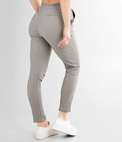 Shinestar Plaid Jogger Stretch Pant back view