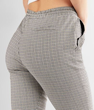 Shinestar Plaid Jogger Stretch Pant misc detail 1 view