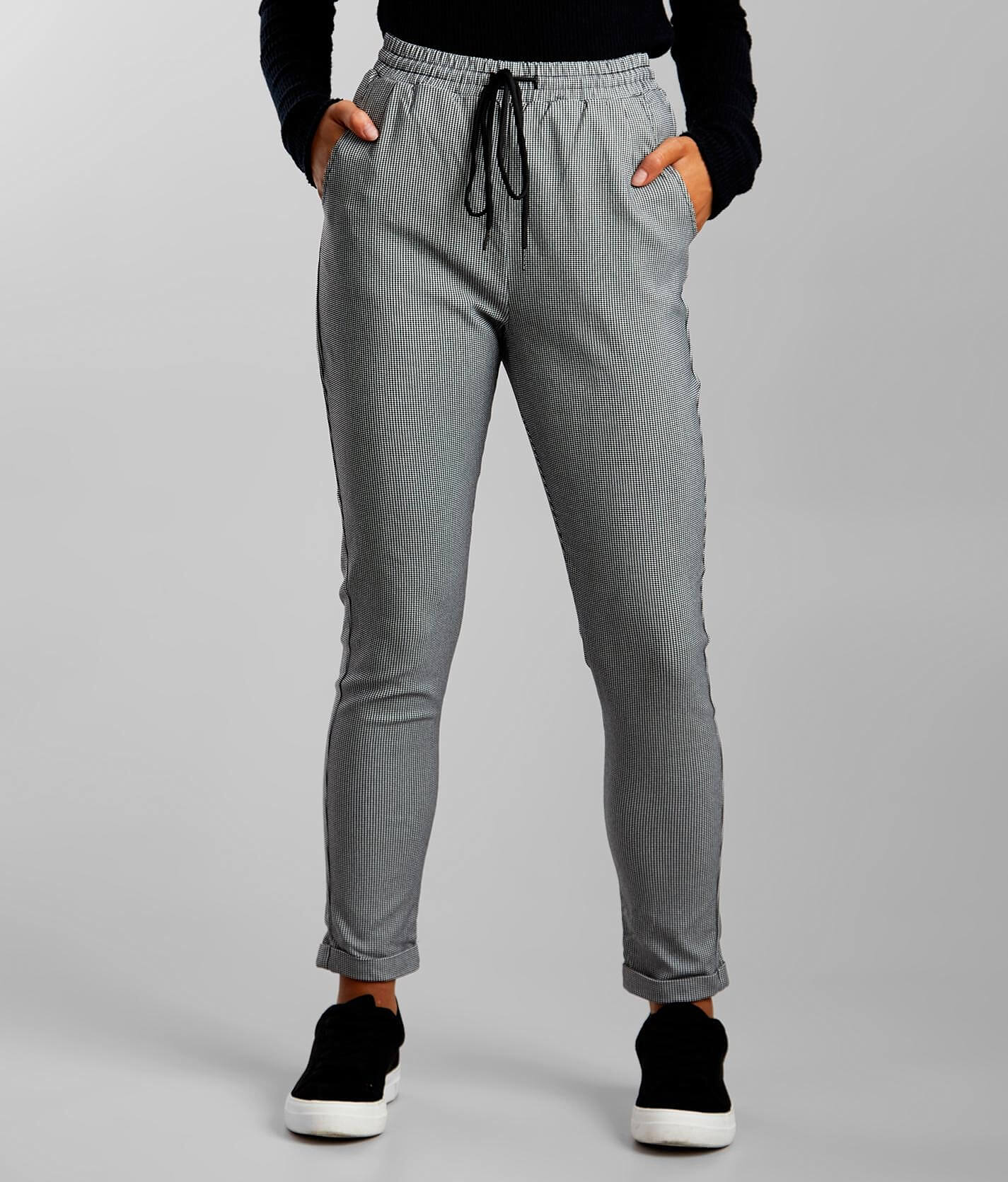 grey pinstripe joggers