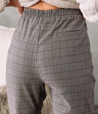 Shinestar Plaid Jogger Stretch Pant BACK_DETAIL