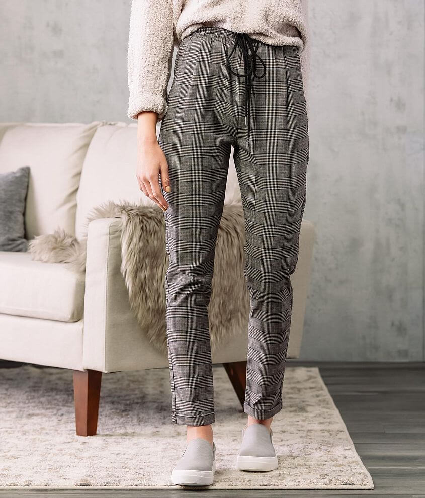 Womens plaid jogger pants new arrivals