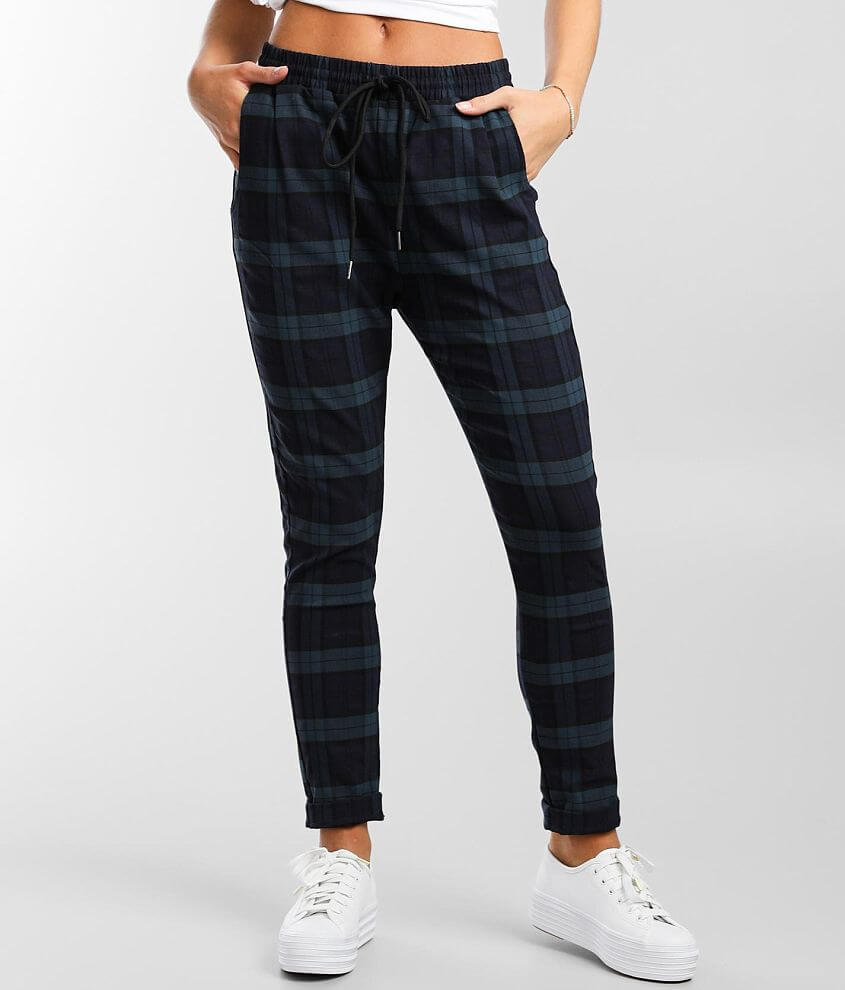 Plaid hot sale jogging pants