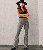 Shinestar Gingham Flare Stretch Pant - Women's Pants in