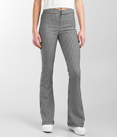 Shinestar Gingham Flare Stretch Pant FULL_LEFT_SIDE