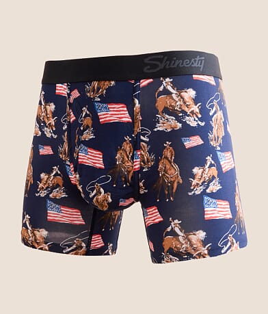 Shinesty® The Bootstraps & Chaps Stretch Boxer Briefs front view