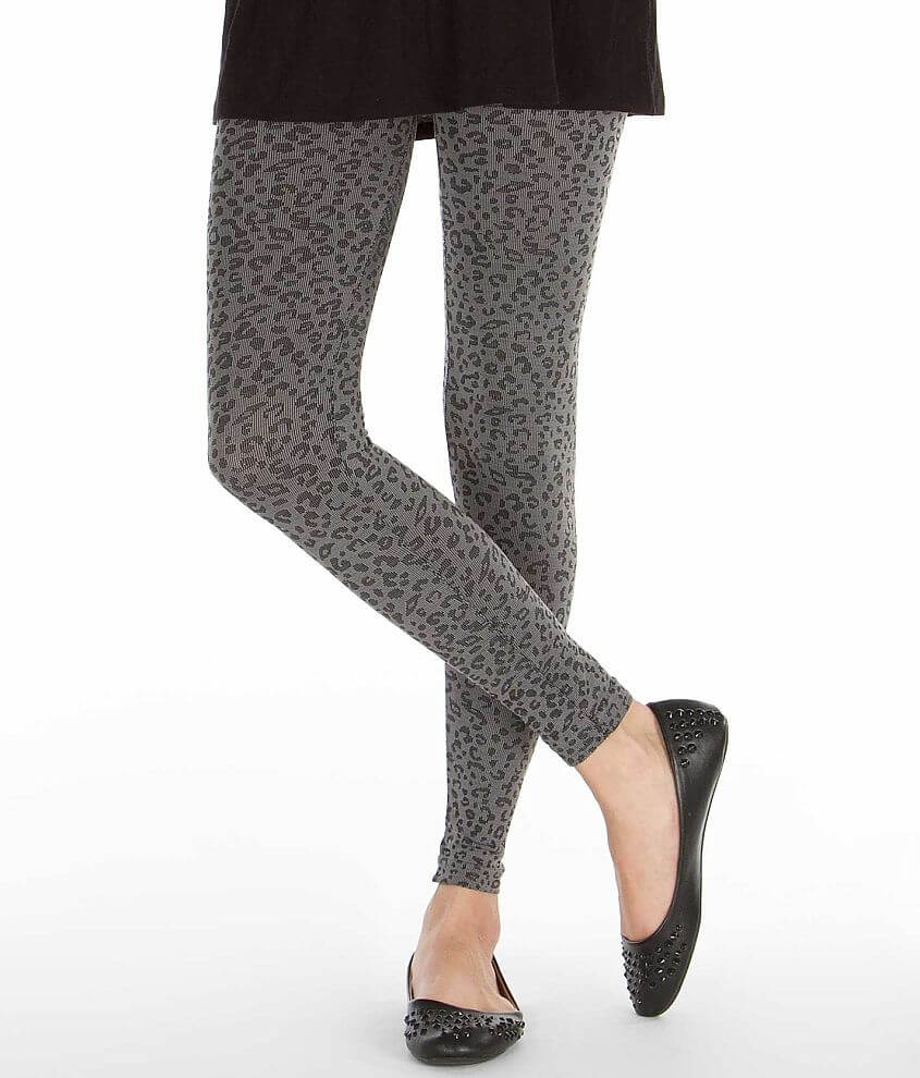 ShoSho Fashion Leopard Print Legging - Women's Leggings in Grey