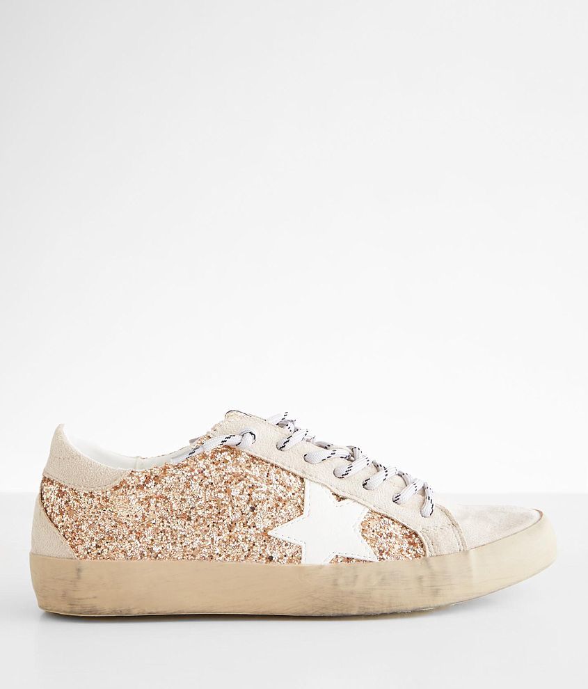 Gold Glitter Sneakers- Women's Star Sneakers- Gold Star Sneakers 7