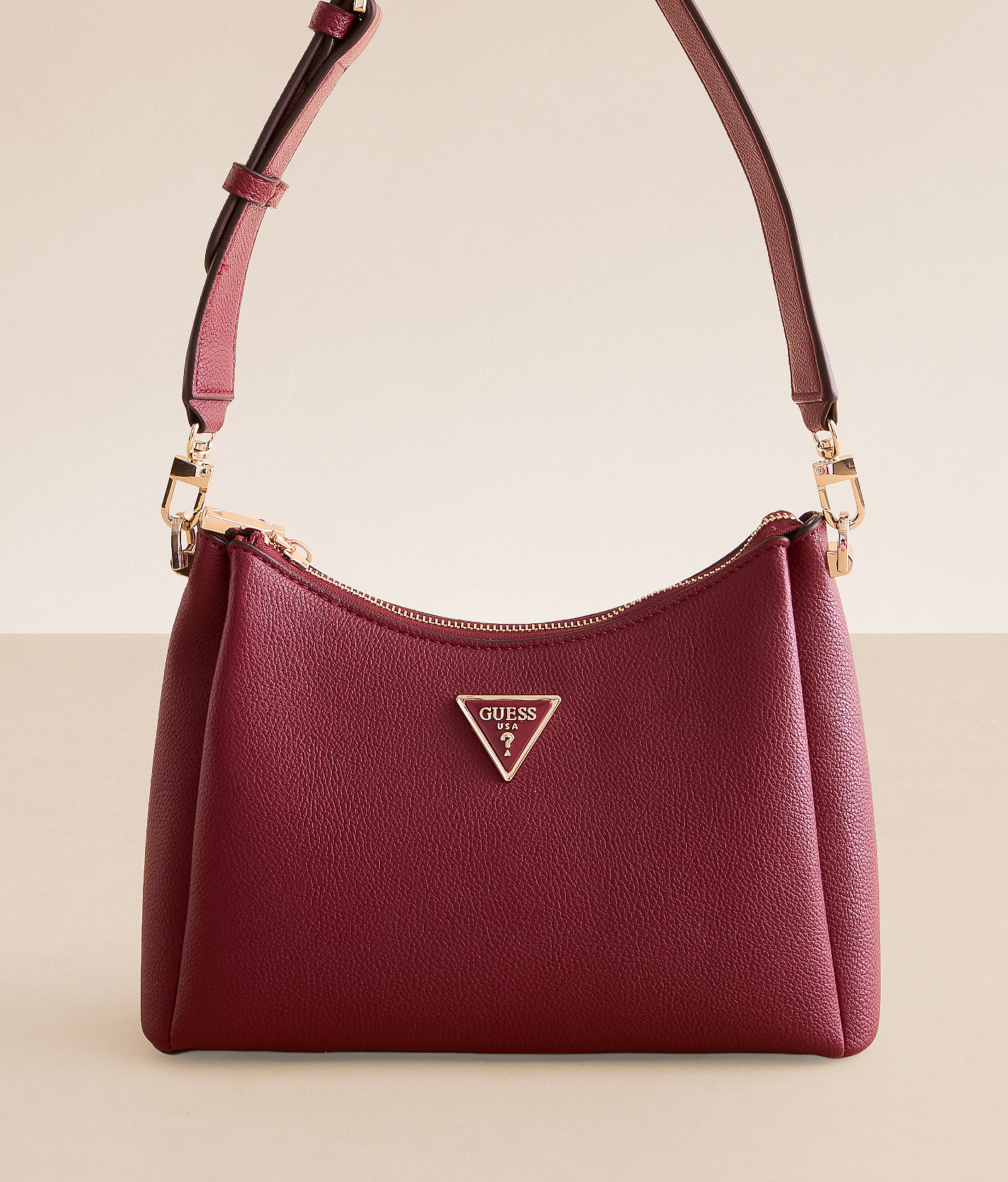 GUESS Meridian Schultertasche In Cognac – Aus 100% Polyurethan, Verstellbarer Riemen, Ca. 32x27x6,5 Cm