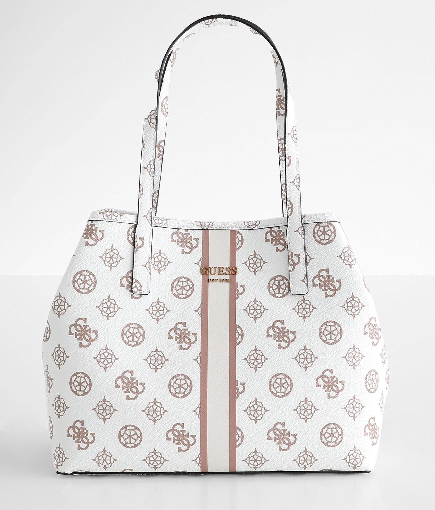 Guess Vikky Tote Purse - Women's Bags in White Logo