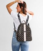 Guess Vikky Backpack - Women's Bags & Wallets in Mocha Logo Multi