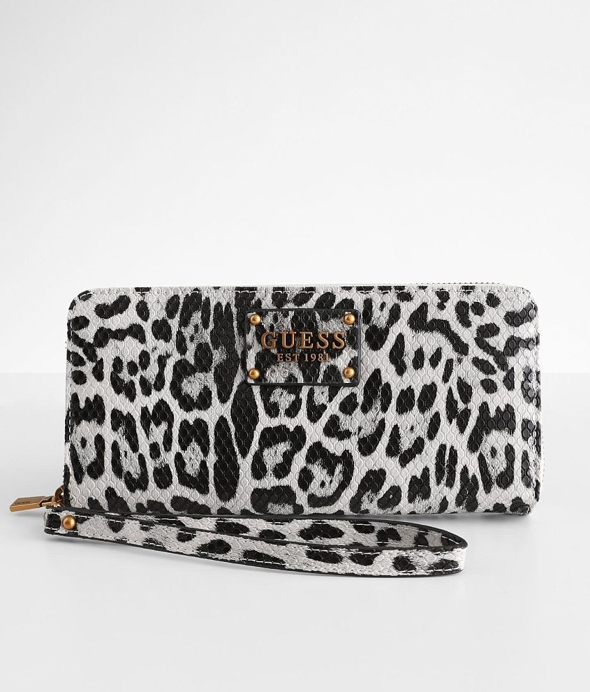 Keep It Gypsy Trifold Distressed Leopard Cowhide Wallet Wristlet Cream –  White Lily Boutique