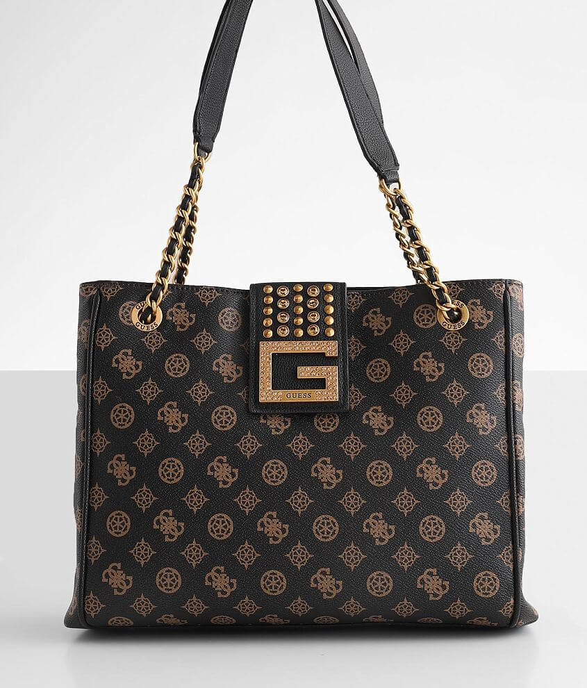 Guess Bling Girlfriend Tote - Women's Bags in Mocha Logo | Buckle