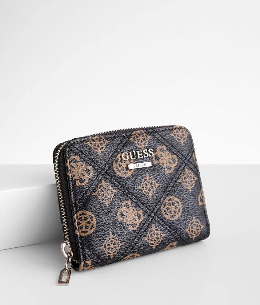 Guess Cessily Card Wallet - Women's Bags in Mocha Multi