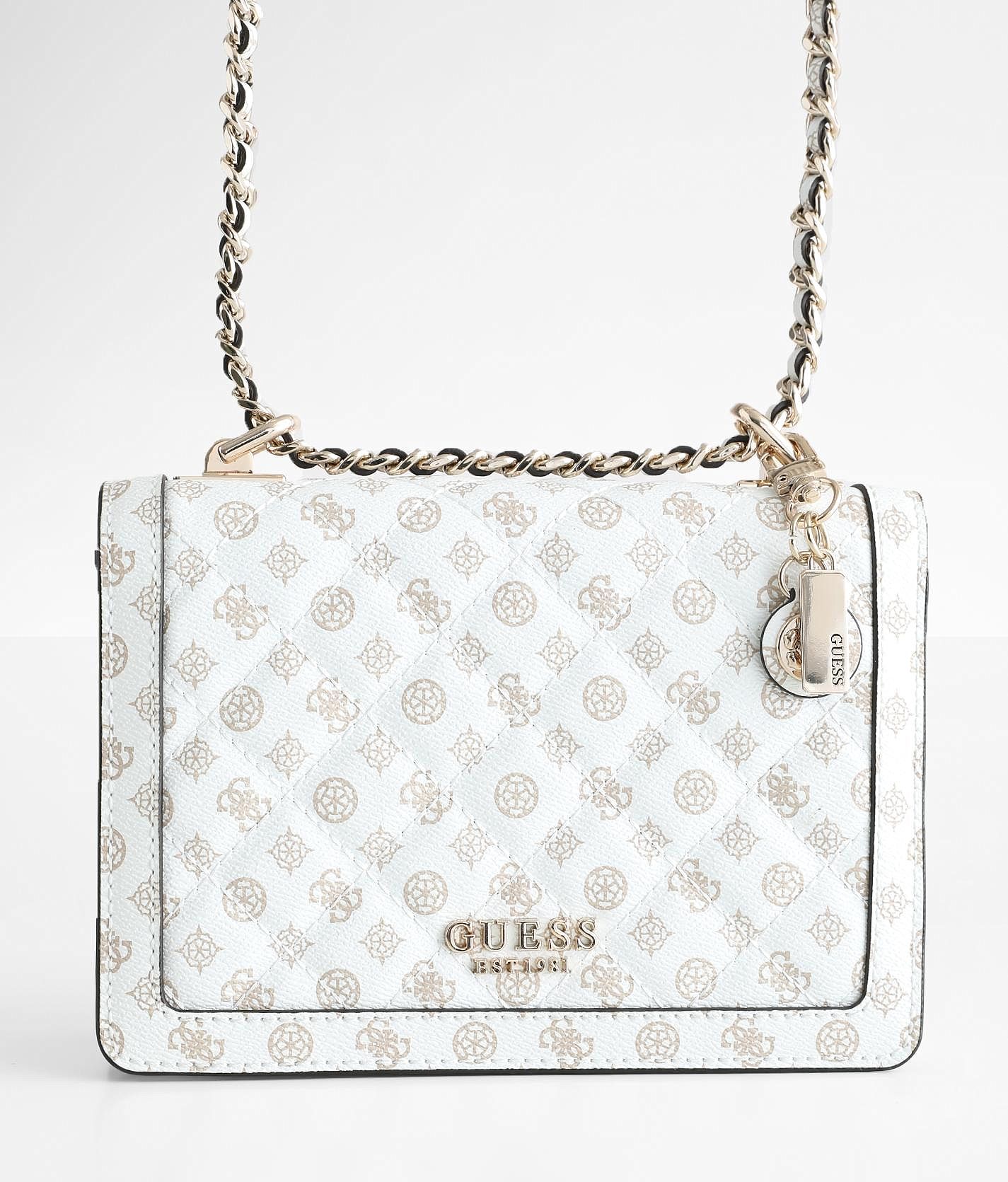 Guess Lisbet Woven Convertible Crossbody - White - One Size