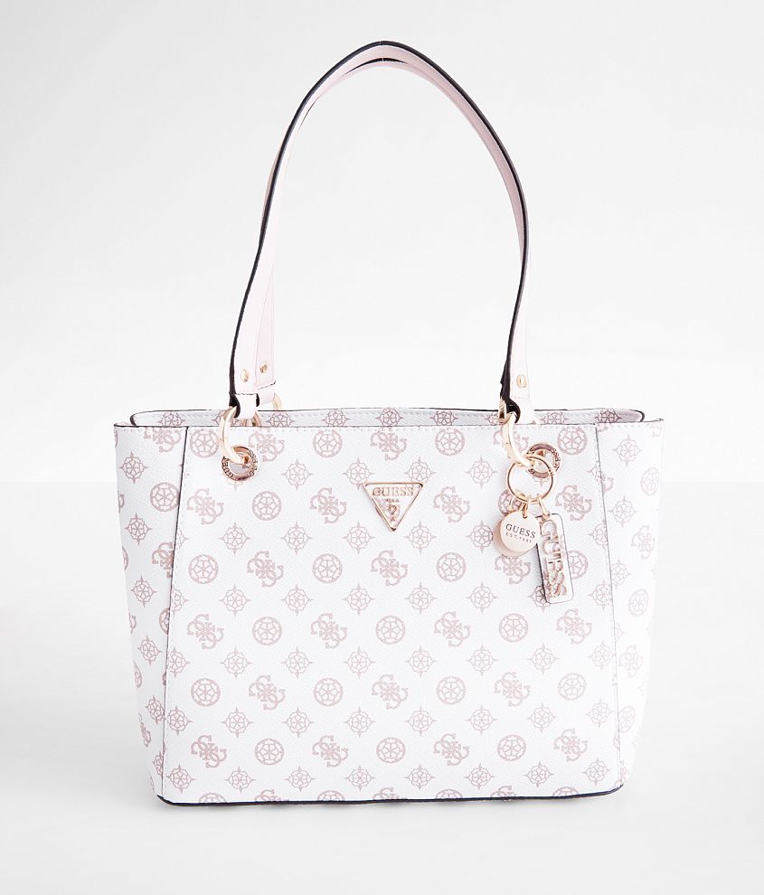 guess white hand bag