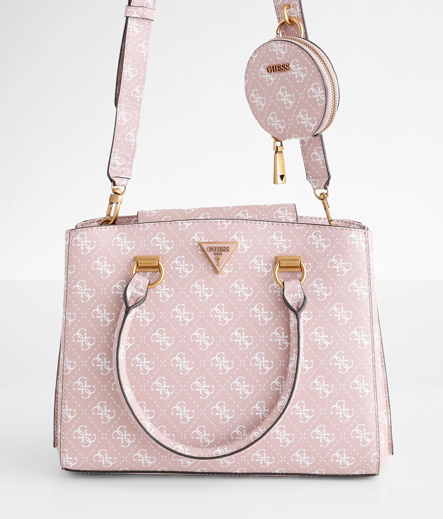 Guess Alexie Faux Leather Shoulder Bag in Pink