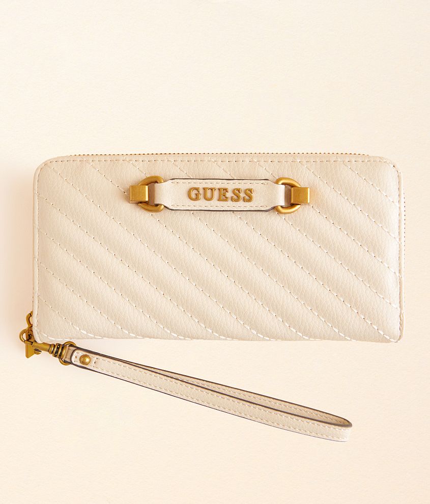 Guess Sela Quilted Wristlet Wallet front view