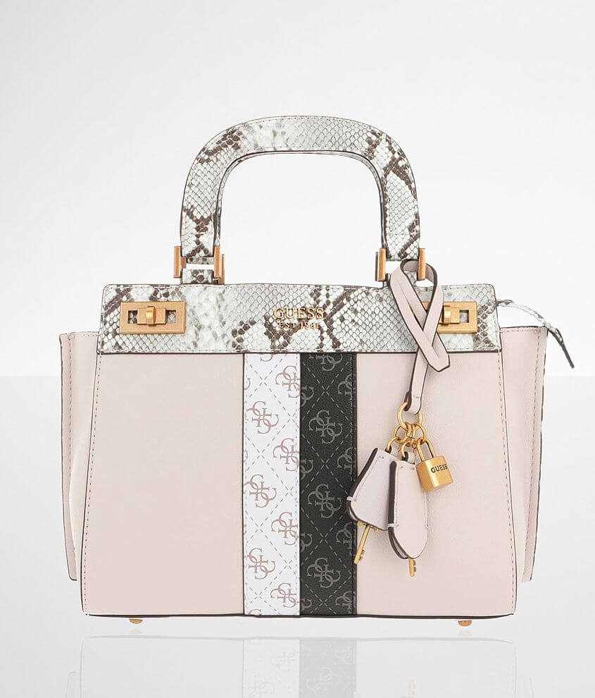 Guess Katey Luxury Satchel Purse - Women's Bags in Stone Multi