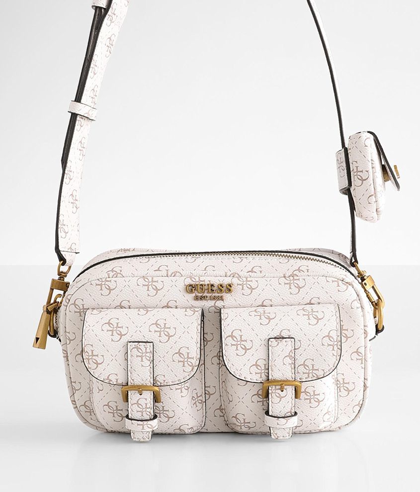 Guess Limit Crossbody Purse Women's in Cream Logo | Buckle