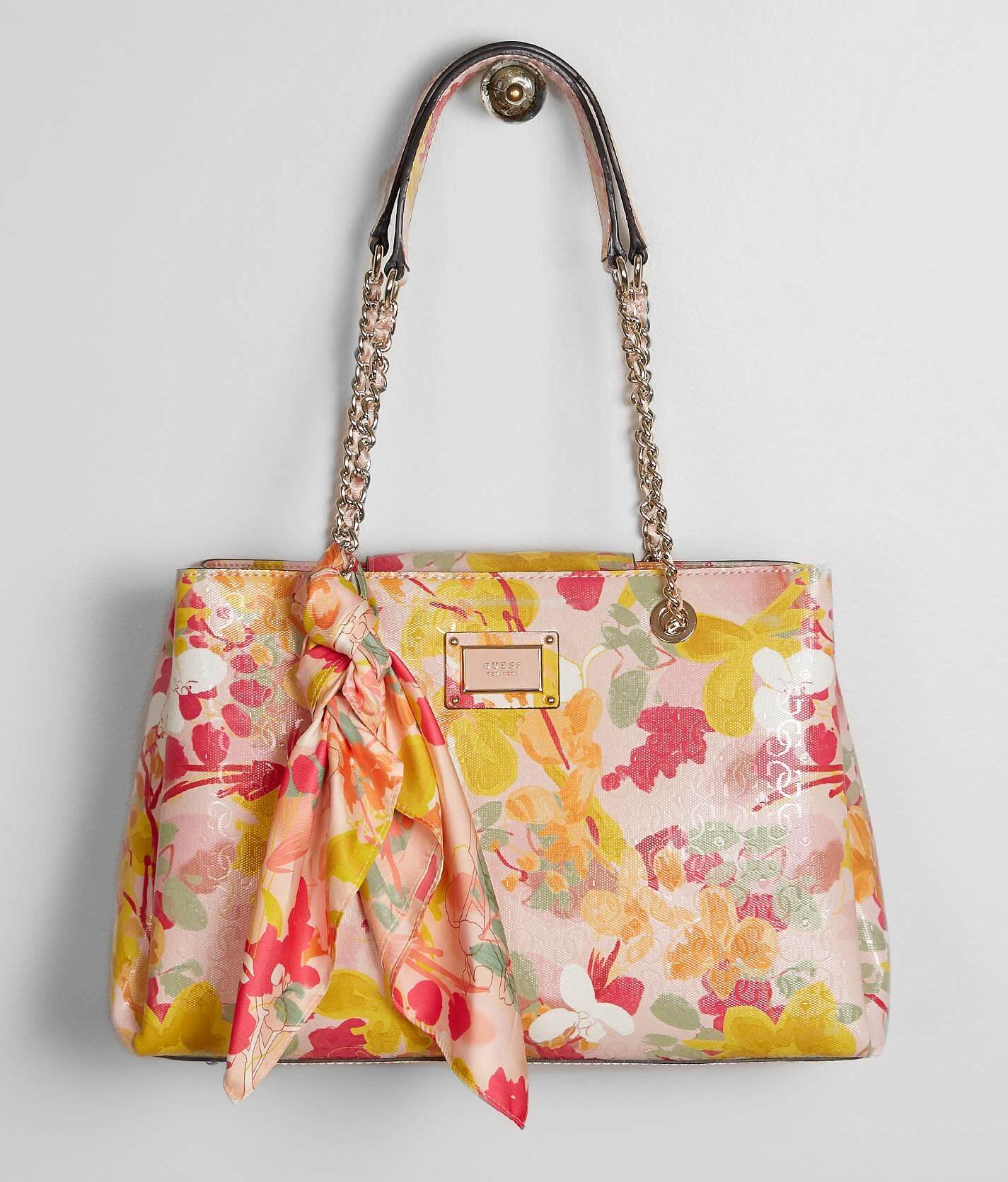guess white floral bag