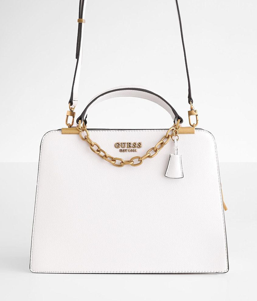  GUESS Womens Kristle Girlfriend Satchel, Ivory, One