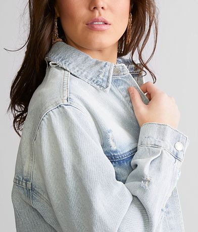 Signature 8 Distressed Denim Shacket MISC_DETAIL_1