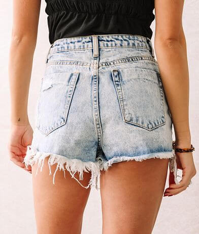Signature 8 High Rise Acid Wash Short BACK