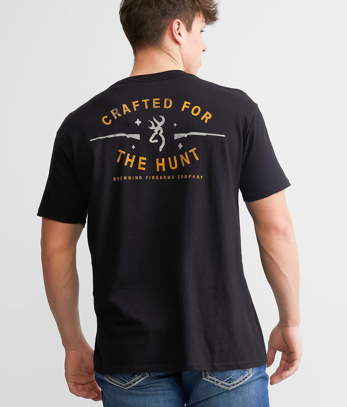 Browning® Crafted Hunt T-Shirt Men's T-Shirts in Black Buckle