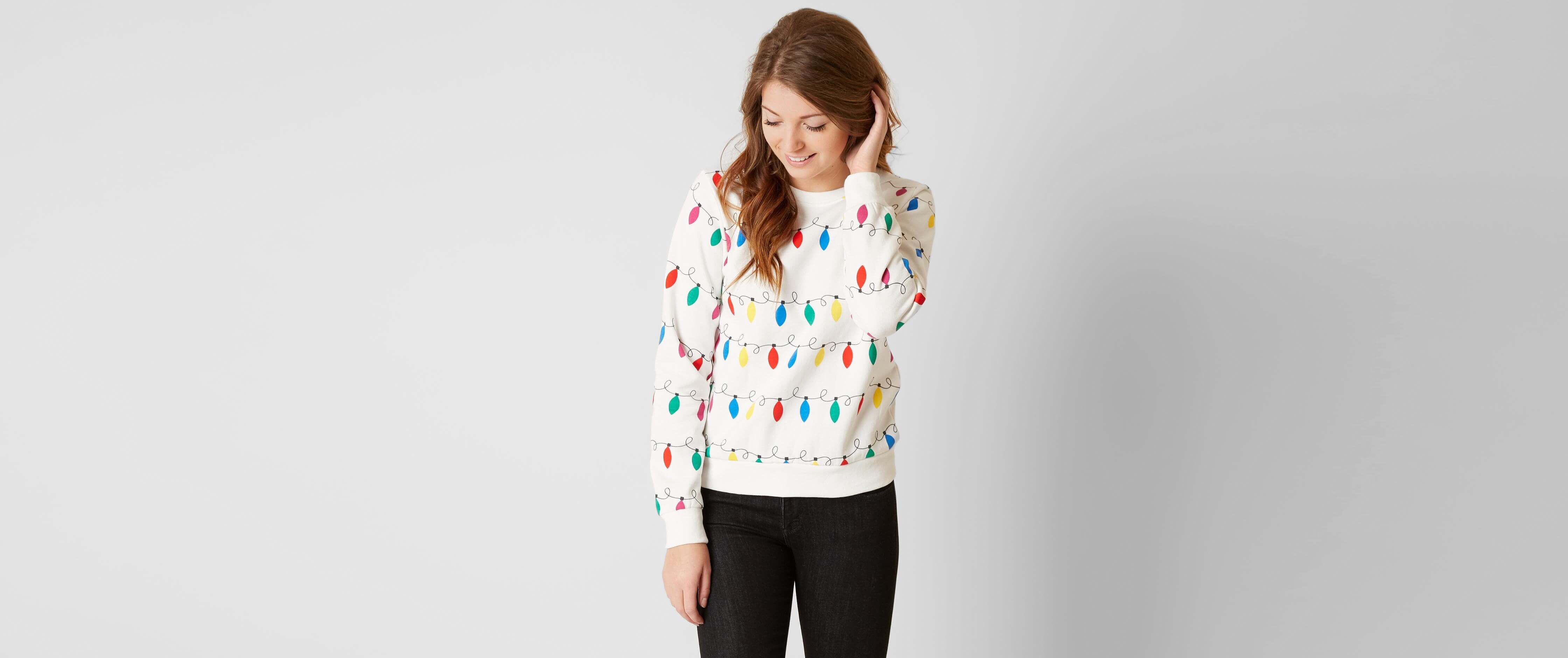 christmas lights sweatshirt