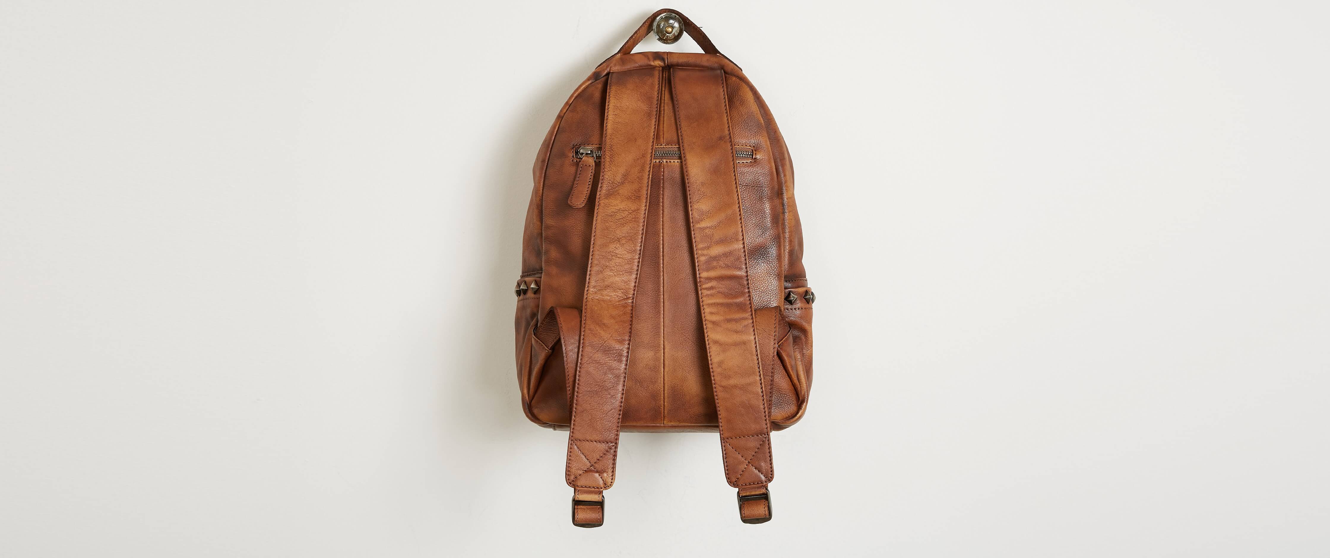 Diophy Studded Backpack - Clothing in Cognac | Buckle display picture 3