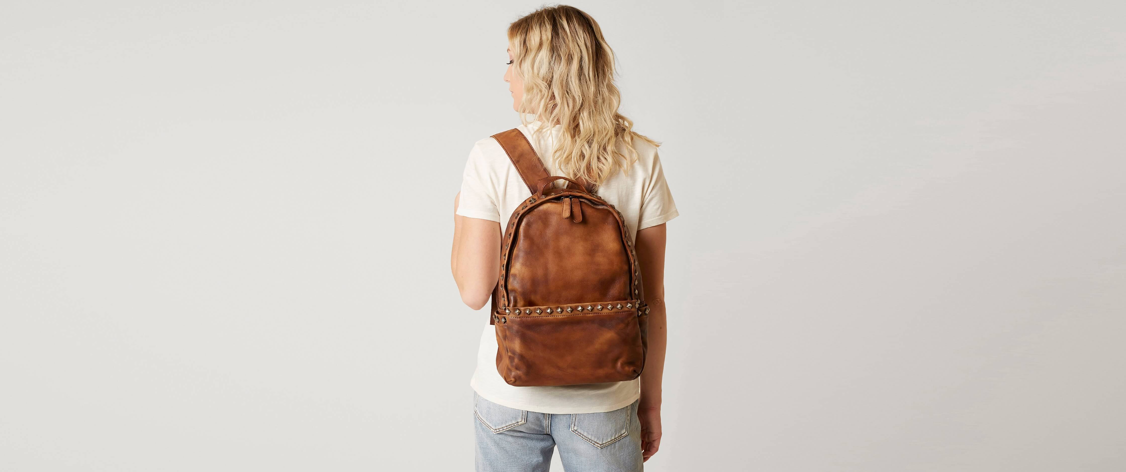 Diophy Studded Backpack - Clothing in Cognac | Buckle display picture 1
