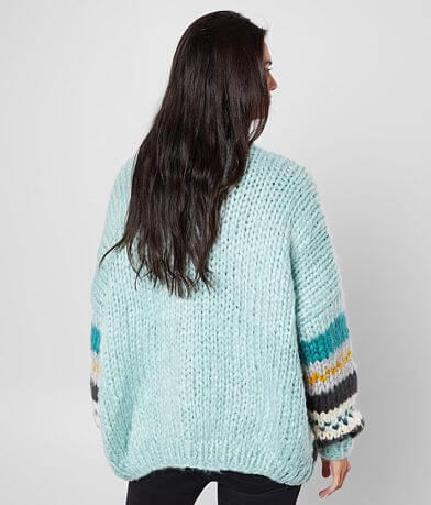 Simply Couture Chunky Knit Cardigan Sweater BACK